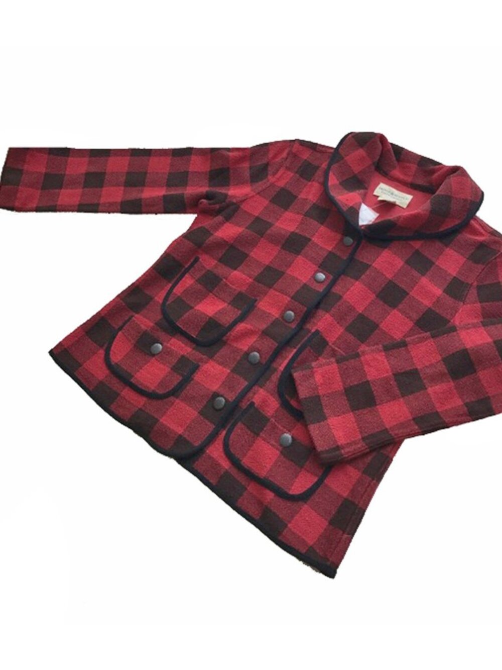 NEW Vintage Ralph Lauren Denim & Supply Jacket! XS Sm Red & Black Buffalo Plaid